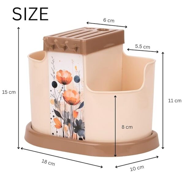 Plastic Multipurpose Cutlery Holder Shelf - Image 5